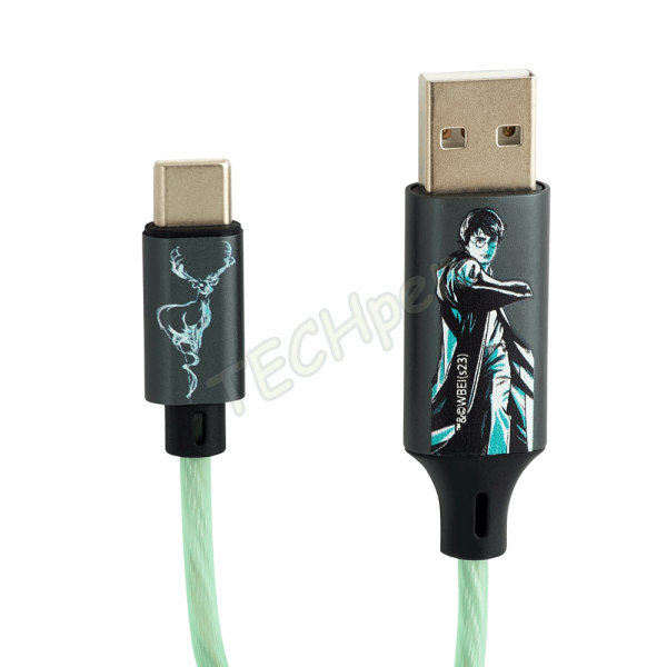 Lazerbuilt - Harry Potter Light-Up USB-C Charging Cable - Patronus CBHP-ACLI-PATRONUS