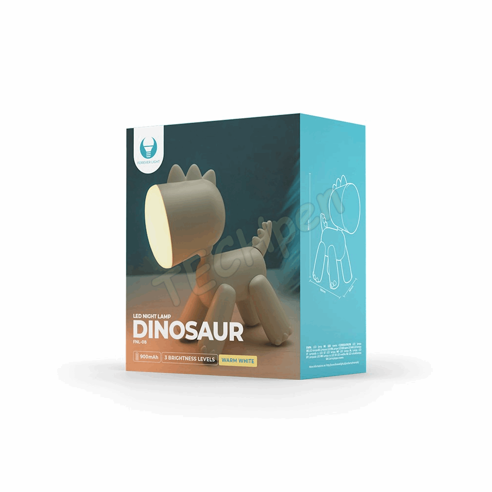Forever Light - LED Night Lamp - Dinosaur FNL-08 RTV100556