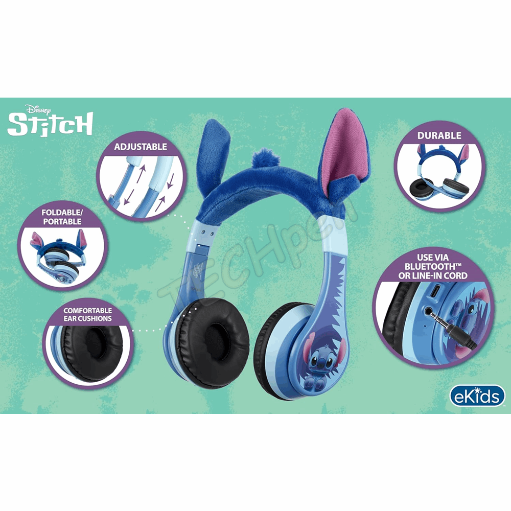 eKids - Stitch- Bluetooth Headphones for Kids  123942 SH-B52