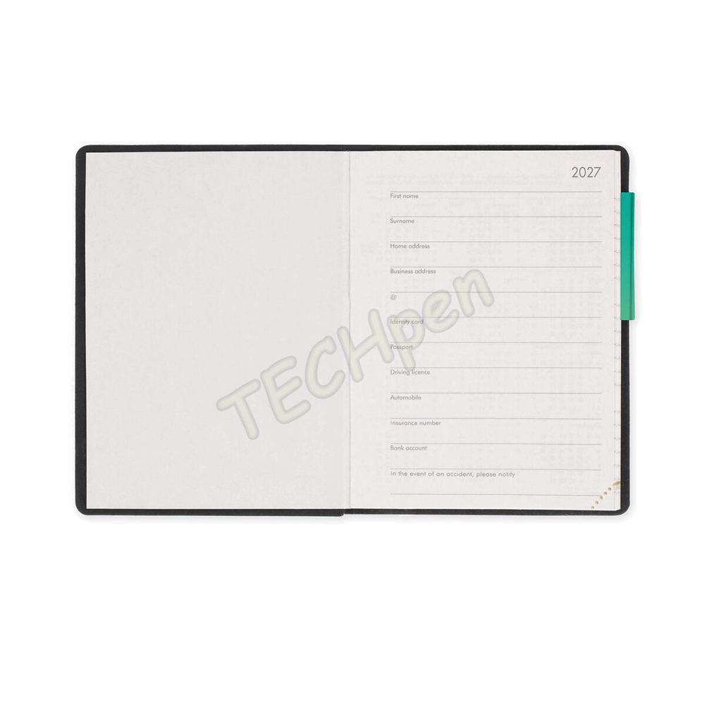 LEGAMI AG2712012 12-MONTH DIARY 2027 - SHADES OF GREEN - MINI - WEEKLY