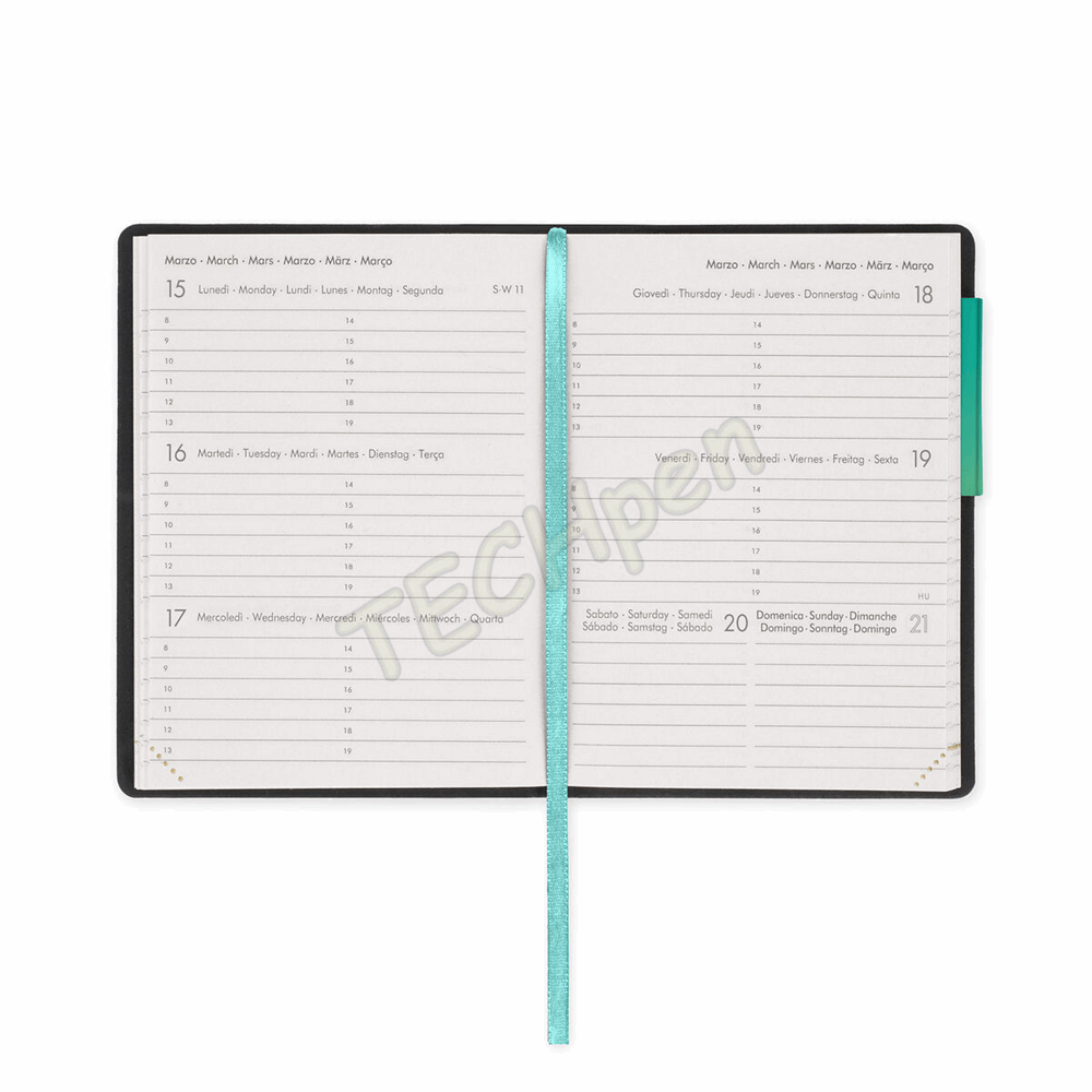 LEGAMI AG2712012 12-MONTH DIARY 2027 - SHADES OF GREEN - MINI - WEEKLY