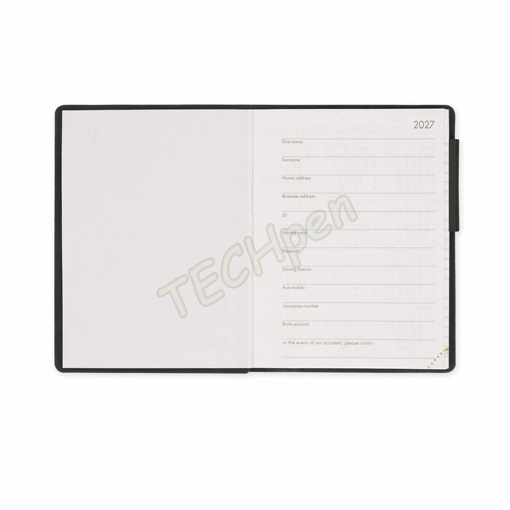 LEGAMI AG2712015 12-MONTH DIARY 2027 - BLACK SUIT - MINI - WEEKLY