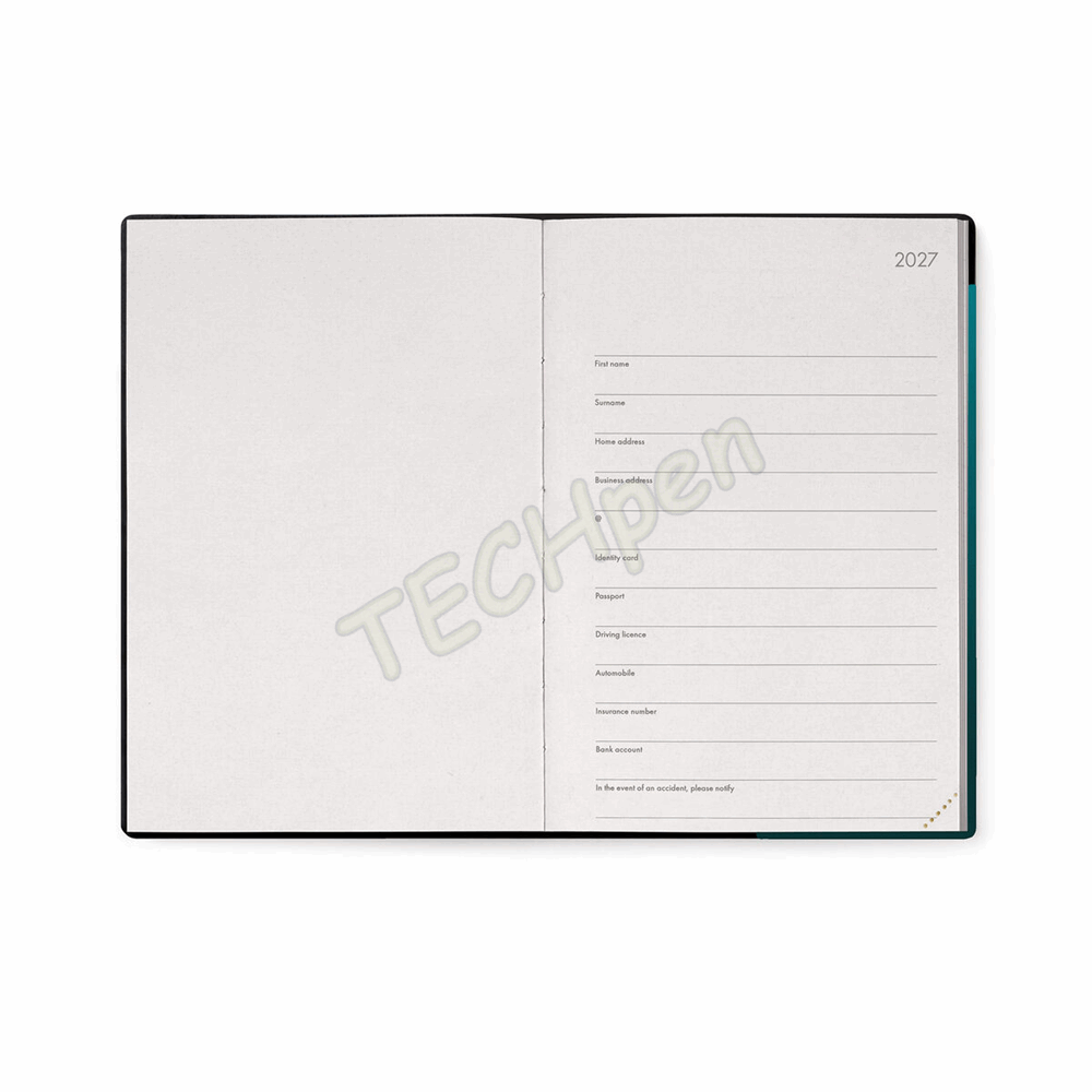 LEGAMI AG2712046 12-MONTH DIARY 2027 - DEEP TEAL - MEDIUM - DAILY