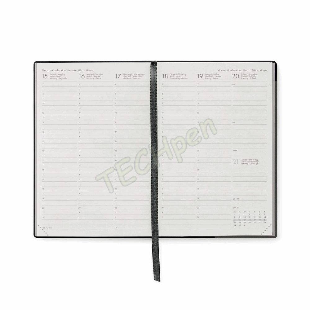 LEGAMI AG2712055 12-MONTH DIARY 2027 - BLACK SUIT - MEDIUM - WEEKLY