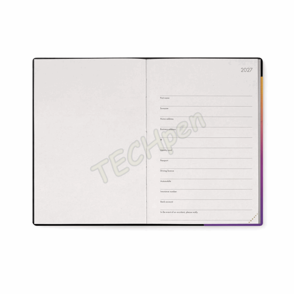 LEGAMI AG2712057 12-MONTH DIARY 2027 - SUNSET VIBES - MEDIUM - WEEKLY WITH NOTEBOOK