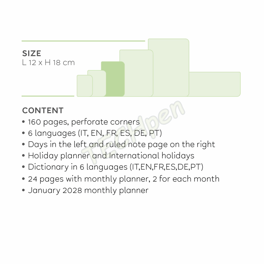 LEGAMI AG2712057 12-MONTH DIARY 2027 - SUNSET VIBES - MEDIUM - WEEKLY WITH NOTEBOOK
