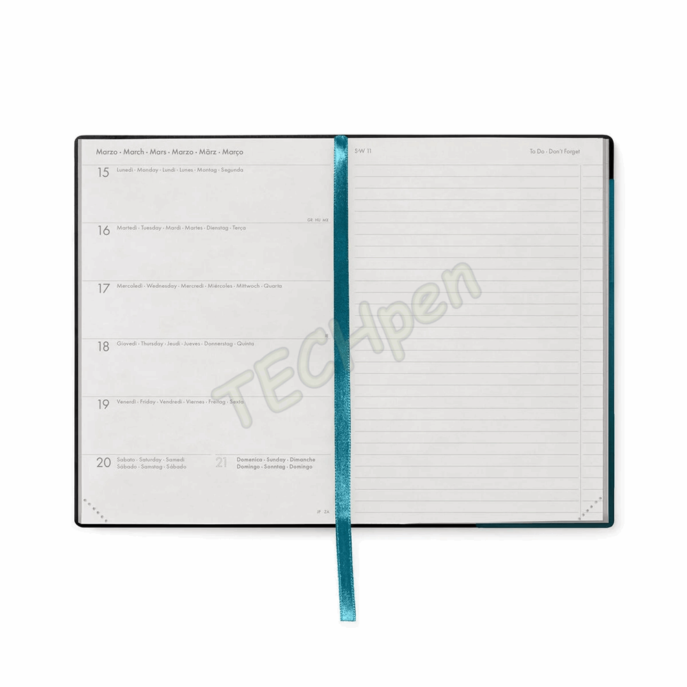 LEGAMI AG2712062 12-MONTH DIARY 2027 - DEEP TEAL - MEDIUM - WEEKLY WITH NOTEBOOK