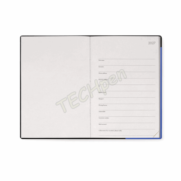 LEGAMI AG2712064 12-MONTH DIARY 2027 - ECLECTIC BLUE - MEDIUM - WEEKLY WITH NOTEBOOK