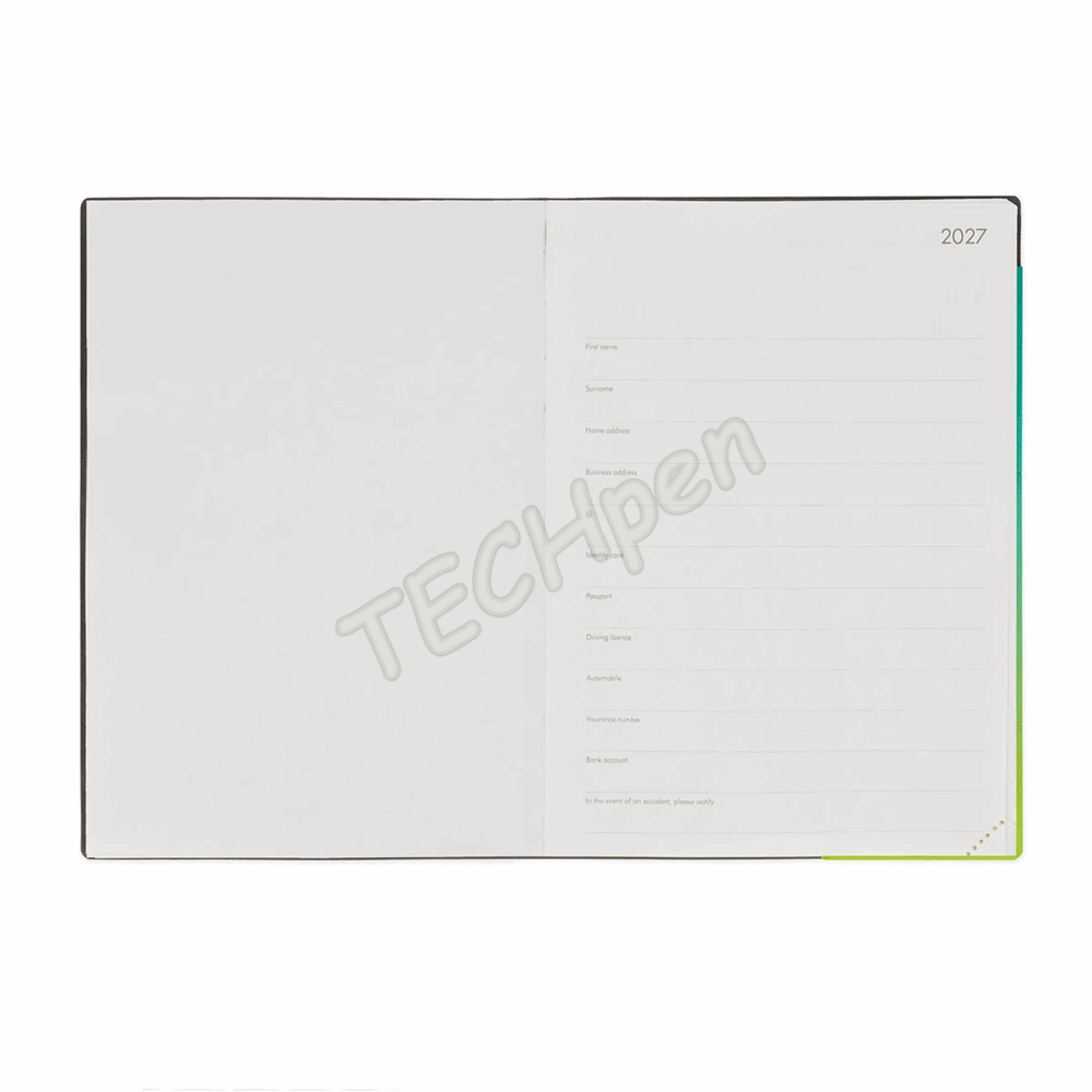 LEGAMI AG2712068 12-MONTH DIARY 2027 - SHADES OF GREEN - LARGE - DAILY