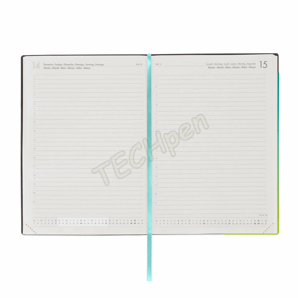 LEGAMI AG2712068 12-MONTH DIARY 2027 - SHADES OF GREEN - LARGE - DAILY