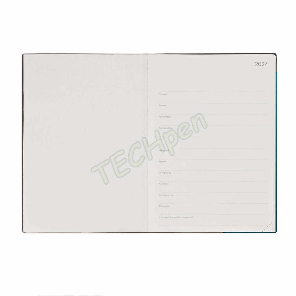 LEGAMI AG2712070 12-MONTH DIARY 2027 - DEEP TEAL - LARGE - DAILY