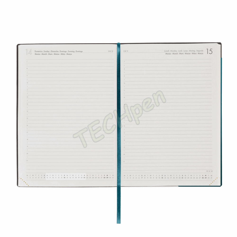 LEGAMI AG2712070 12-MONTH DIARY 2027 - DEEP TEAL - LARGE - DAILY