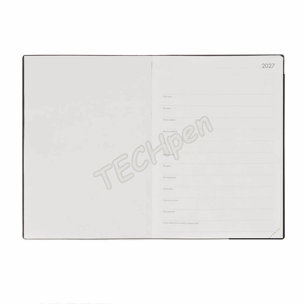 LEGAMI AG2712071 12-MONTH DIARY 2027 - BLACK SUIT - LARGE - DAILY