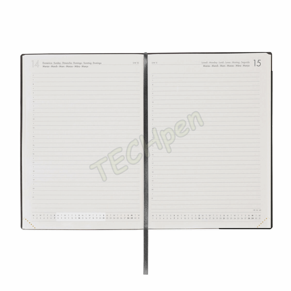 LEGAMI AG2712071 12-MONTH DIARY 2027 - BLACK SUIT - LARGE - DAILY