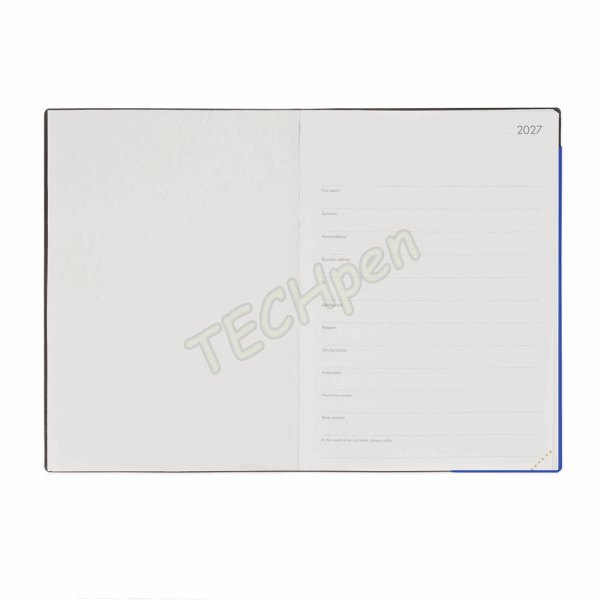 LEGAMI AG2712072 12-MONTH DIARY 2027 - ECLECTIC BLUE - LARGE - DAILY