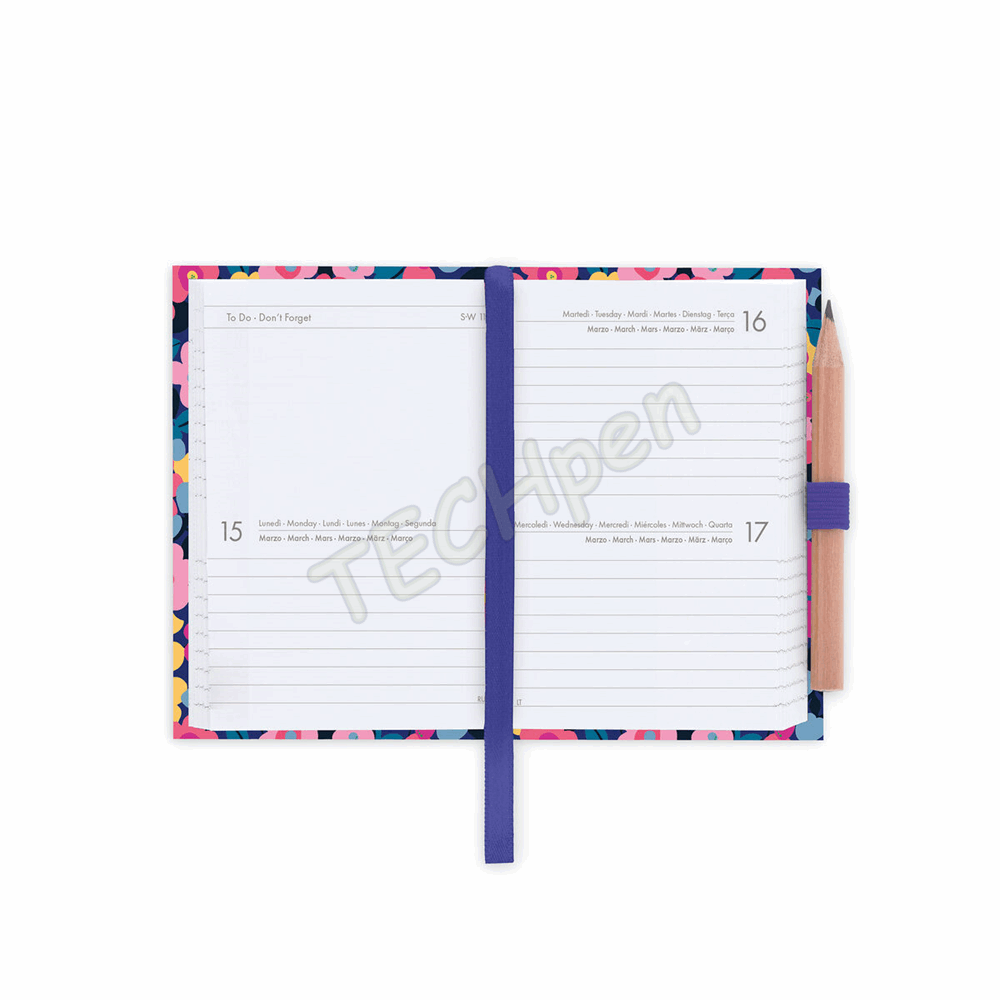 LEGAMI AG2712094 12-MONTH DIARY 2027 - FLOWERS - MINI - 2-DAY