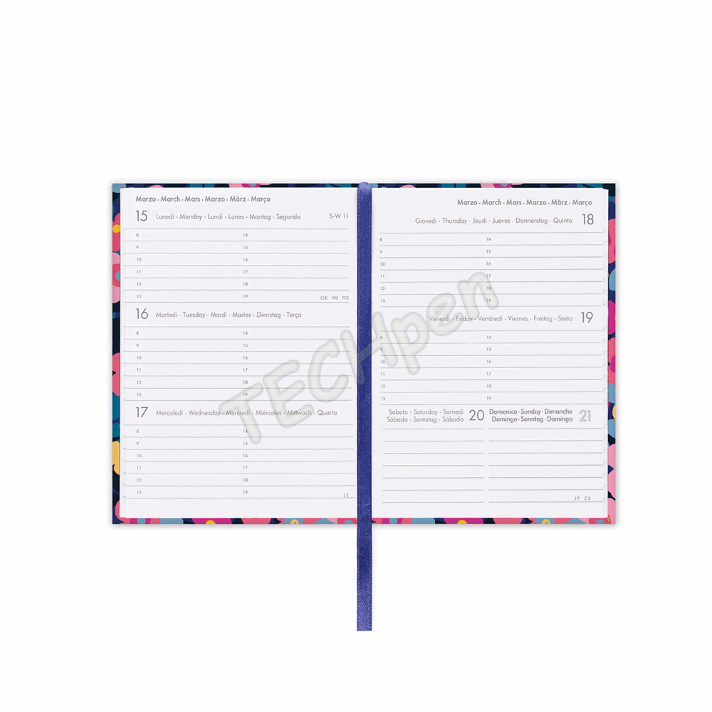 LEGAMI AG2712102 12-MONTH DIARY 2027 - FLOWERS - MINI - WEEKLY