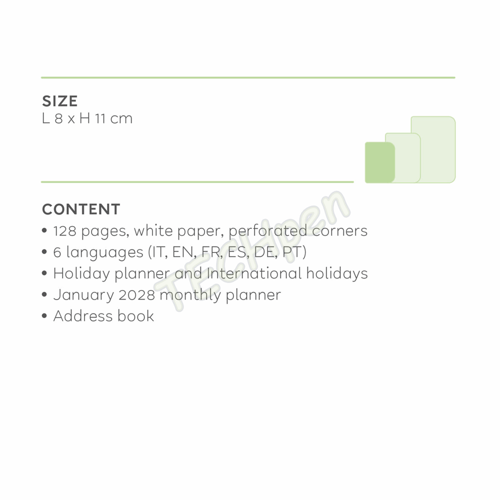 LEGAMI AG2712102 12-MONTH DIARY 2027 - FLOWERS - MINI - WEEKLY