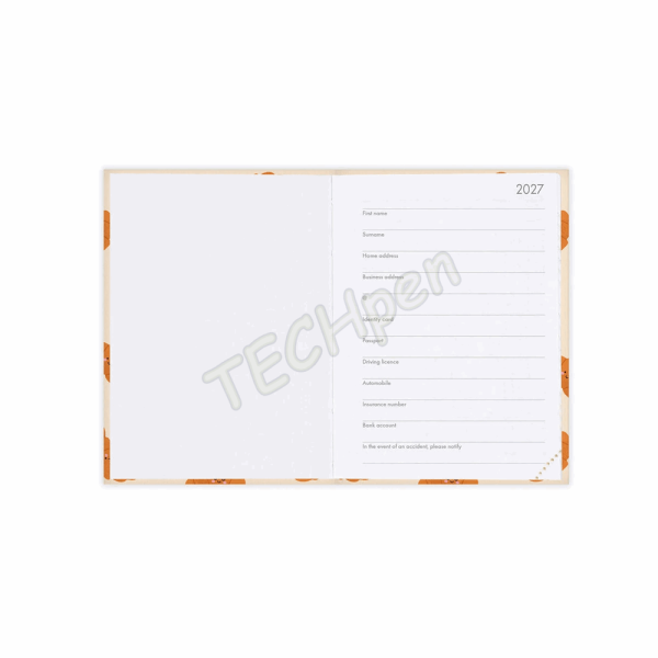 LEGAMI AG2712106 12-MONTH DIARY 2027 - CROISSANT - MINI - WEEKLY