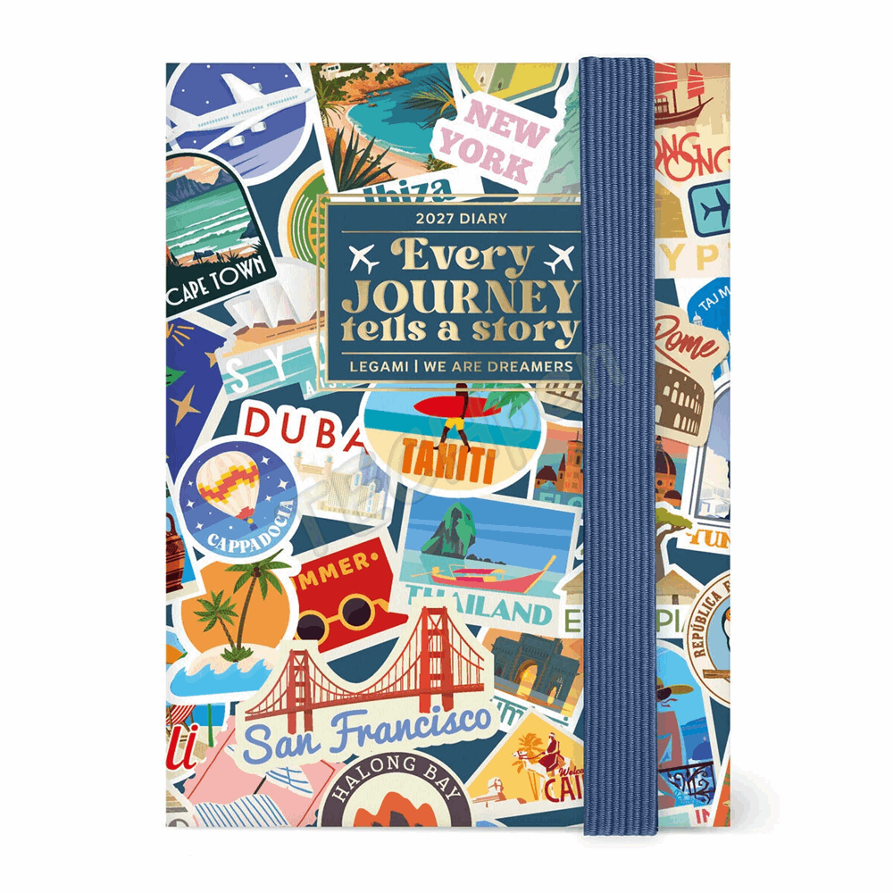LEGAMI AG2712108 12-MONTH DIARY 2027 - TRAVEL - STICKERS - MINI - WEEKLY