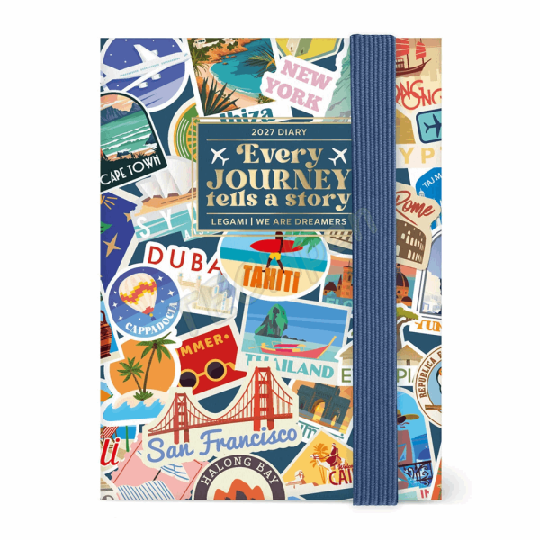 LEGAMI AG2712108 12-MONTH DIARY 2027 - TRAVEL - STICKERS - MINI - WEEKLY