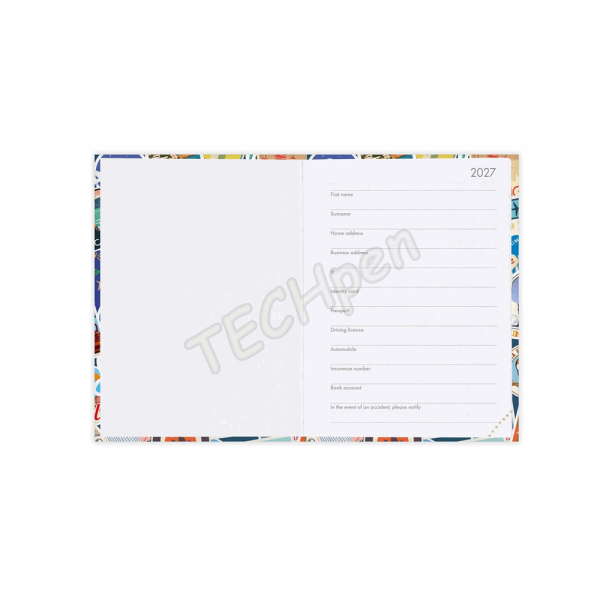LEGAMI AG2712108 12-MONTH DIARY 2027 - TRAVEL - STICKERS - MINI - WEEKLY