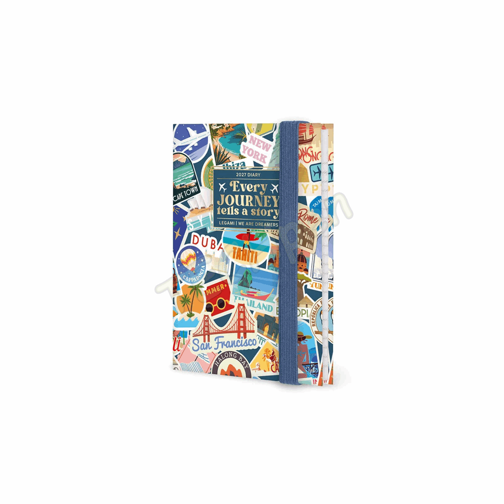 LEGAMI AG2712108 12-MONTH DIARY 2027 - TRAVEL - STICKERS - MINI - WEEKLY