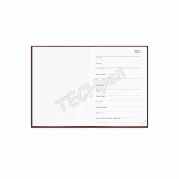LEGAMI AG2712109 12-MONTH DIARY 2027 - VINTAGE BOOK - CARPE DIEM - SMALL - DAILY