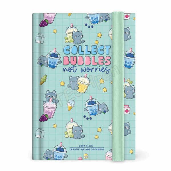 LEGAMI AG2712113 12-MONTH DIARY 2027 - KITTY - BUBBLE TEA - SMALL - DAILY