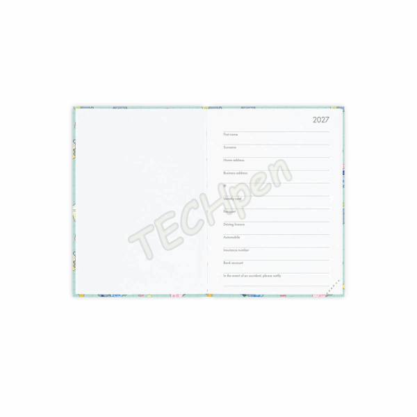 LEGAMI AG2712113 12-MONTH DIARY 2027 - KITTY - BUBBLE TEA - SMALL - DAILY