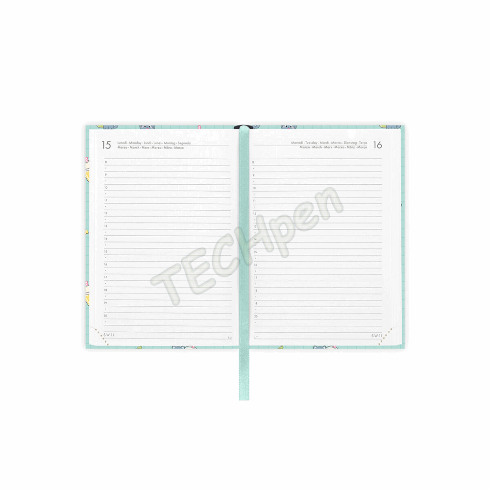 LEGAMI AG2712113 12-MONTH DIARY 2027 - KITTY - BUBBLE TEA - SMALL - DAILY