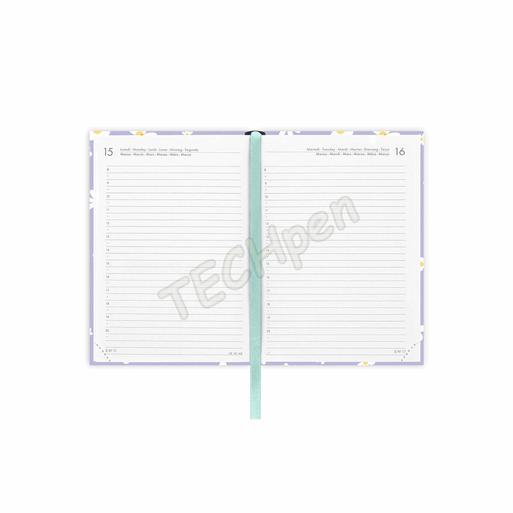 LEGAMI AG2712114 12-MONTH DIARY 2027 - DAISY - LILAC - SMALL - DAILY
