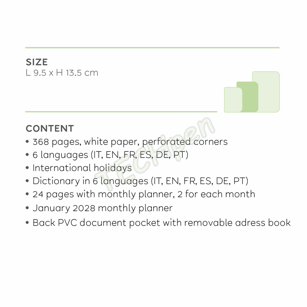 LEGAMI AG2712114 12-MONTH DIARY 2027 - DAISY - LILAC - SMALL - DAILY