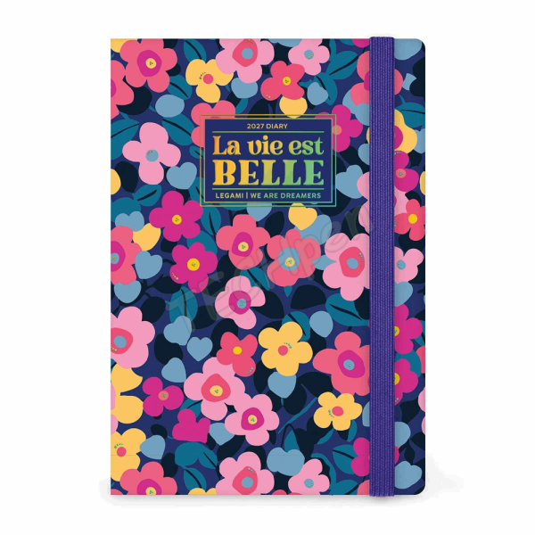 LEGAMI AG2712123 12-MONTH DIARY 2027 - FLOWERS - MEDIUM - WEEKLY