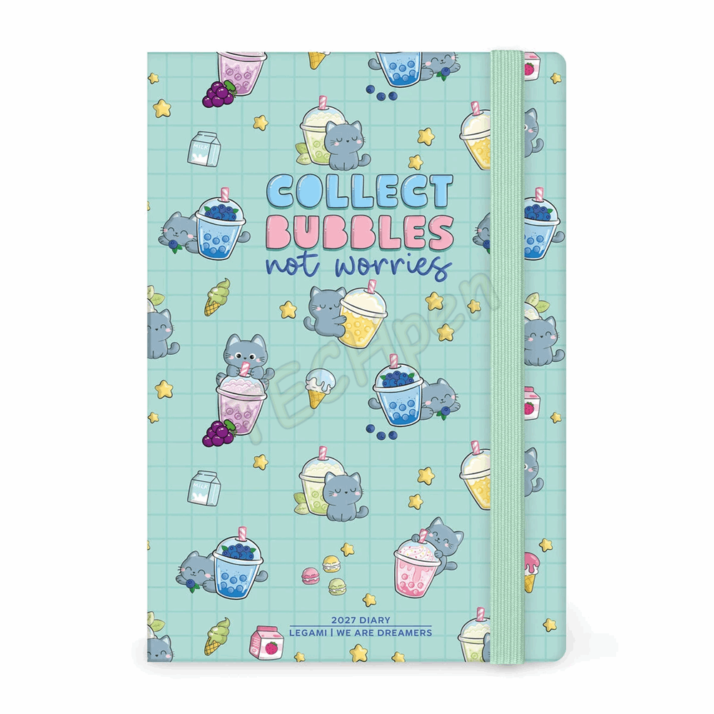 LEGAMI AG2712124 12-MONTH DIARY 2027 - KITTY - BUBBLE TEA - MEDIUM - WEEKLY