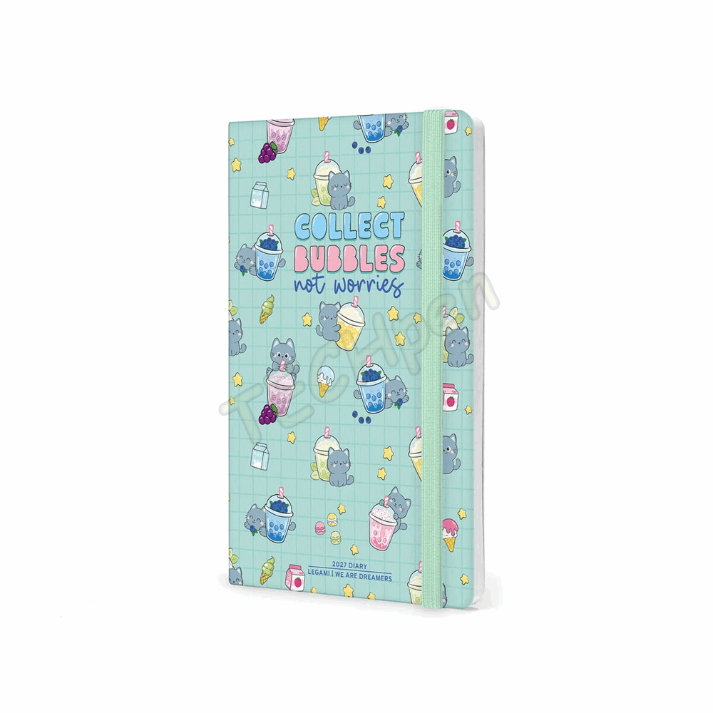 LEGAMI AG2712124 12-MONTH DIARY 2027 - KITTY - BUBBLE TEA - MEDIUM - WEEKLY