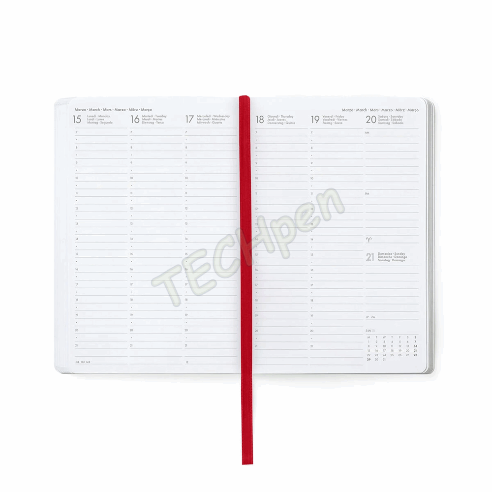 LEGAMI AG2712125 12-MONTH DIARY 2027 - TEDDY BEAR - CHERRY - WHITE - MEDIUM - WEEKLY