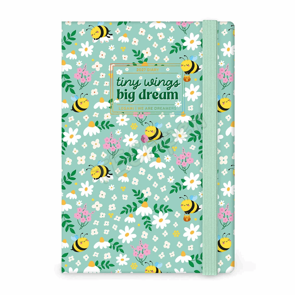 LEGAMI AG2712126 12-MONTH DIARY 2027 - BEE - GREEN - MEDIUM - WEEKLY