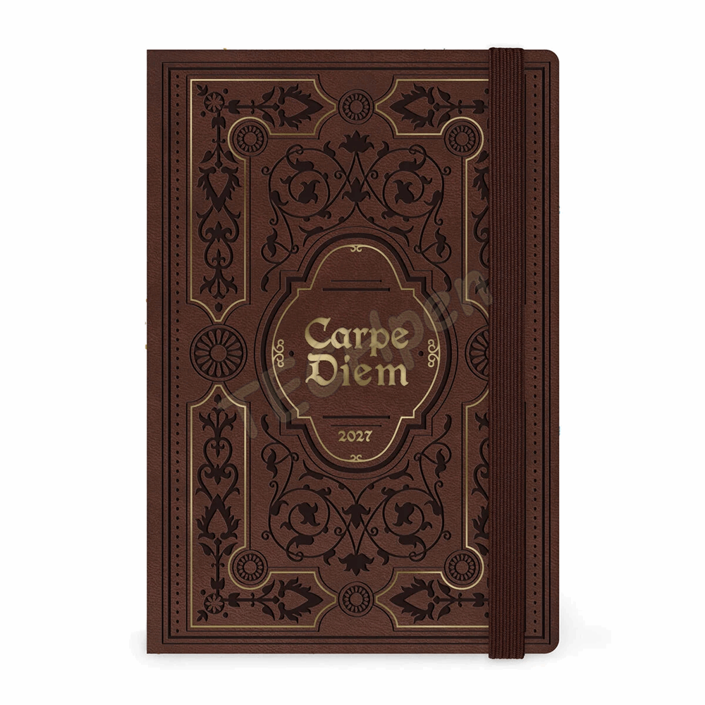 LEGAMI AG2712127 12-MONTH DIARY 2027 - VINTAGE BOOK - CARPE DIEM - MEDIUM - WEEKLY