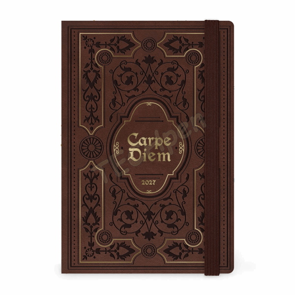 LEGAMI AG2712127 12-MONTH DIARY 2027 - VINTAGE BOOK - CARPE DIEM - MEDIUM - WEEKLY