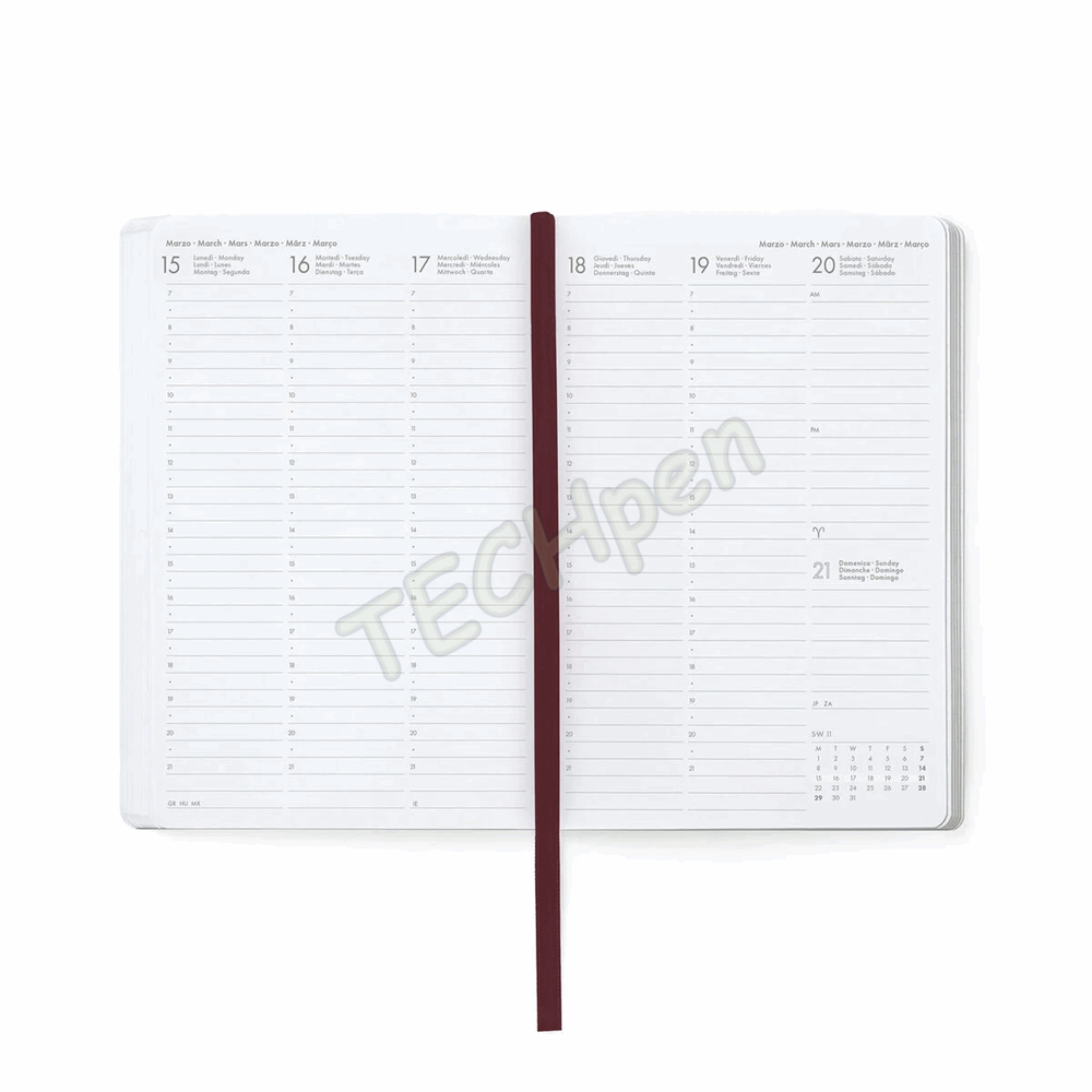 LEGAMI AG2712127 12-MONTH DIARY 2027 - VINTAGE BOOK - CARPE DIEM - MEDIUM - WEEKLY