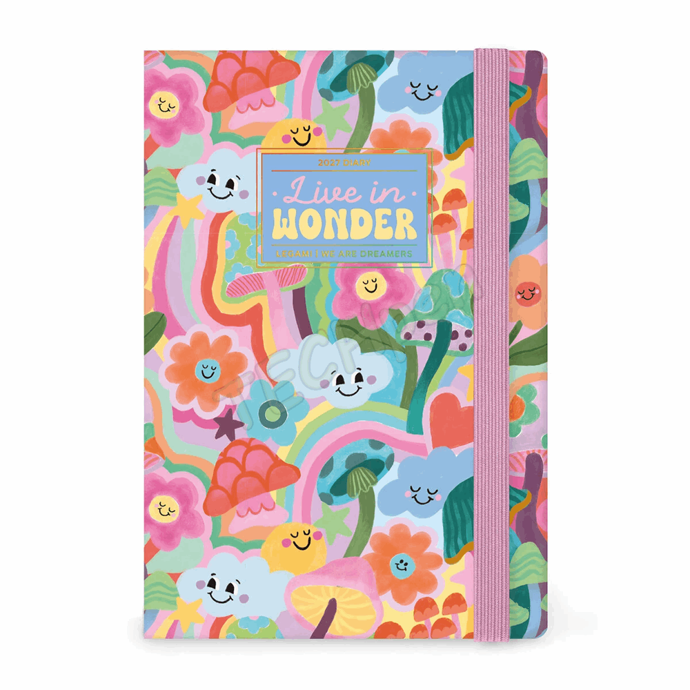LEGAMI AG2712128 12-MONTH DIARY 2027 - MUSHROOMS - MEDIUM - WEEKLY