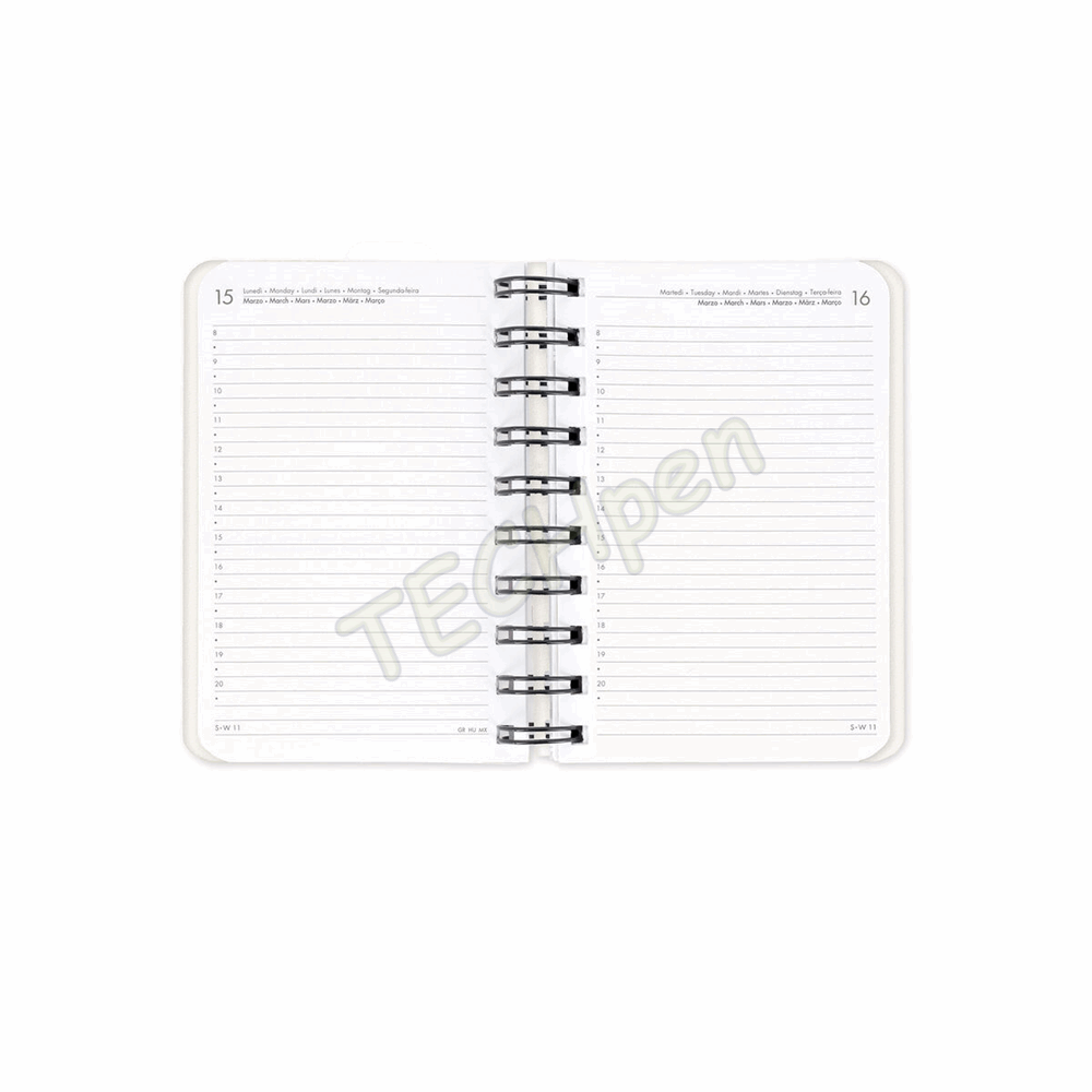 LEGAMI AG2712147 12-MONTH DIARY 2027 - TEDDY BEAR - CHERRY - WHITE - SMALL - DAILY SPIRAL