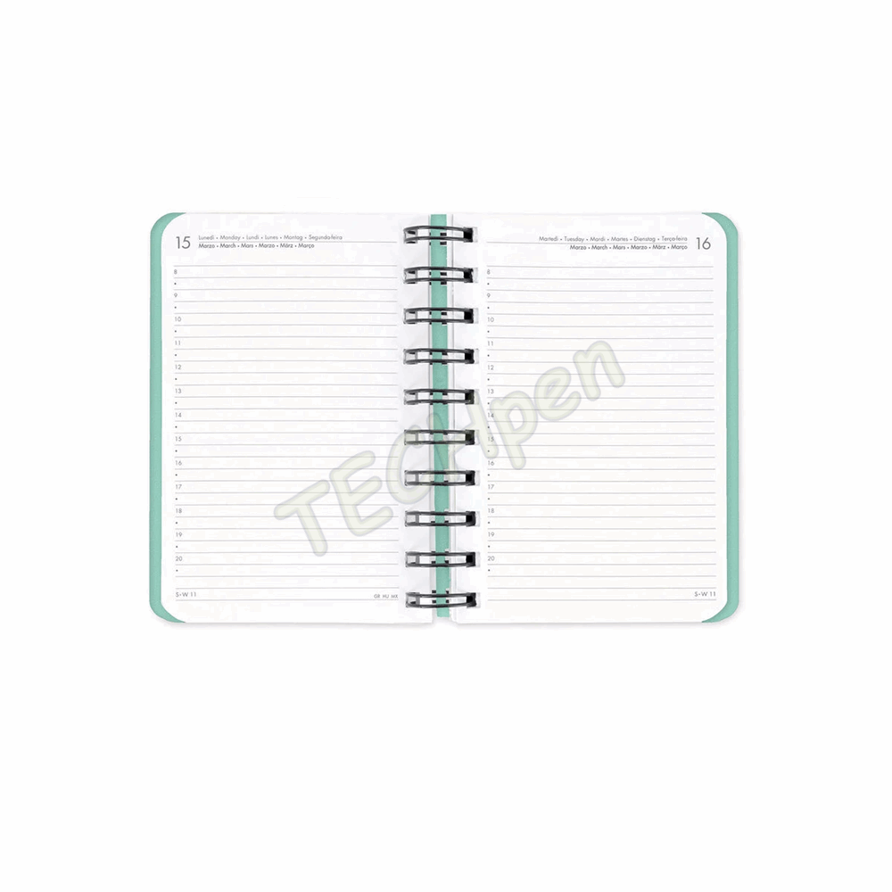 LEGAMI AG2712148 12-MONTH DIARY 2027 - BEE - GREEN - SMALL - DAILY SPIRAL BOUND