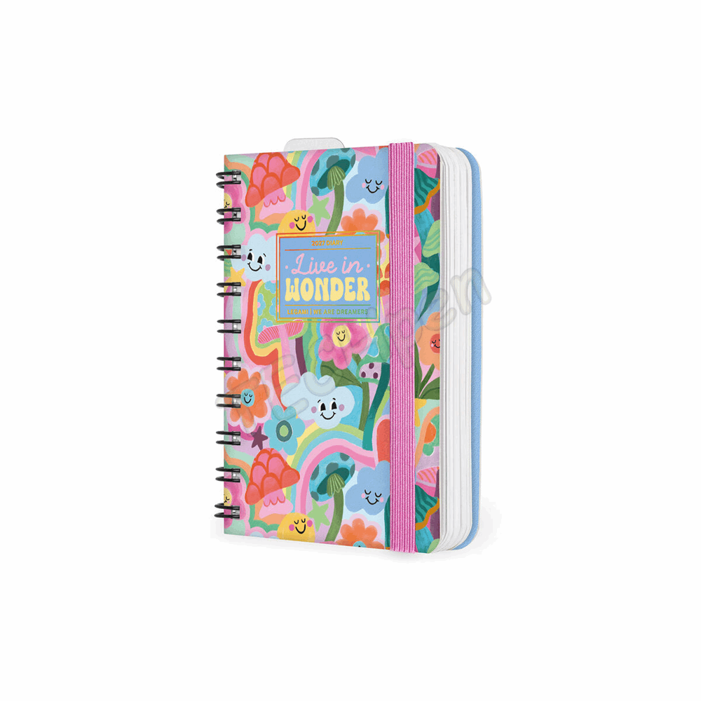 LEGAMI AG2712150 12-MONTH DIARY 2027 - MUSHROOMS - SMALL - DAILY SPIRAL BOUND