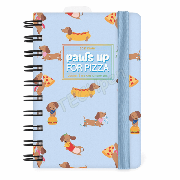 LEGAMI AG2712152 12-MONTH DIARY 2027 - DOG - DACHSHUND - SMALL - DAILY SPIRAL BOUND