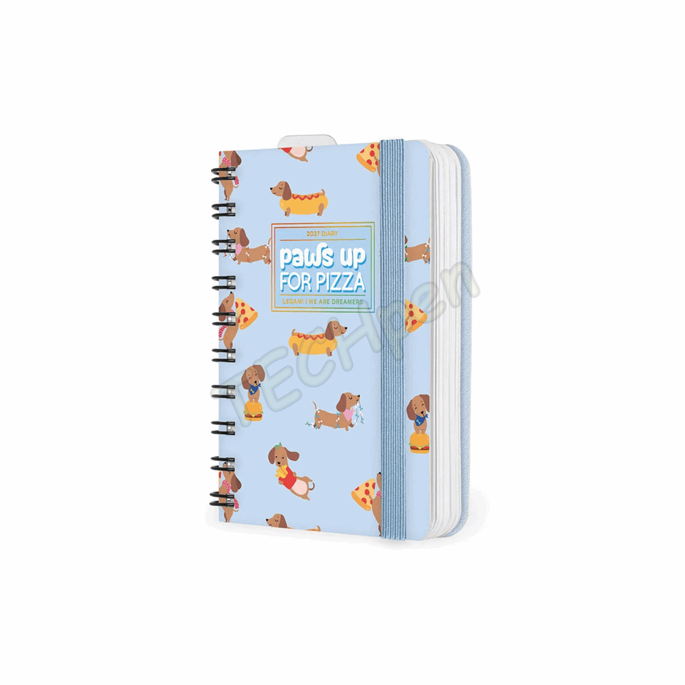 LEGAMI AG2712152 12-MONTH DIARY 2027 - DOG - DACHSHUND - SMALL - DAILY SPIRAL BOUND