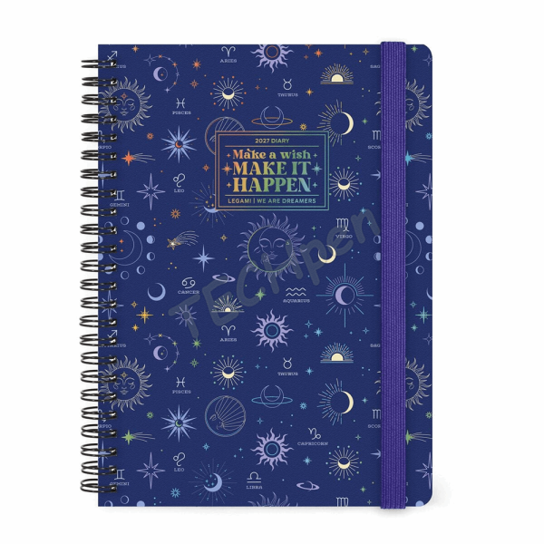 LEGAMI AG2712156 12-MONTH DIARY 2027 - CELESTIAL - LARGE - WEEKLY SPIRAL BOUND