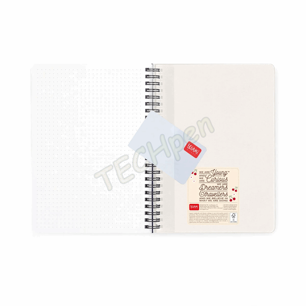 LEGAMI AG2712159 12-MONTH DIARY 2027 - TEDDY BEAR - CHERRY - WHITE - LARGE - WEEKLY SPIRAL