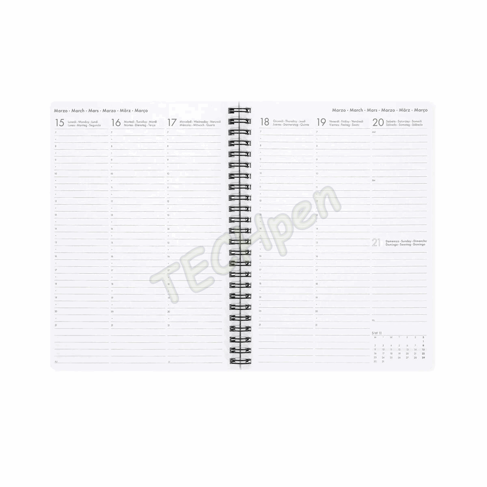 LEGAMI AG2712160 12-MONTH DIARY 2027 - BEE - GREEN - LARGE - WEEKLY SPIRAL BOUND
